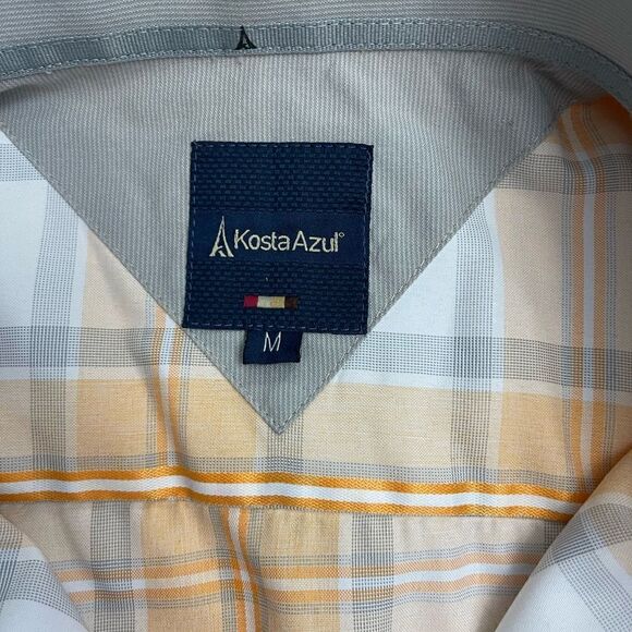 Kosta Azul Plaid Men’s Button Down Size Medium - Picture 3 of 7